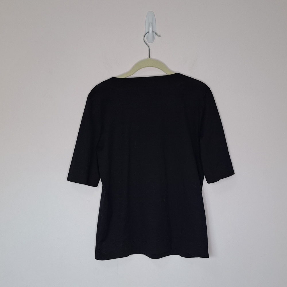 Akris Punto Essentials Jersey Square neck top black medium - Picture 7 of 11